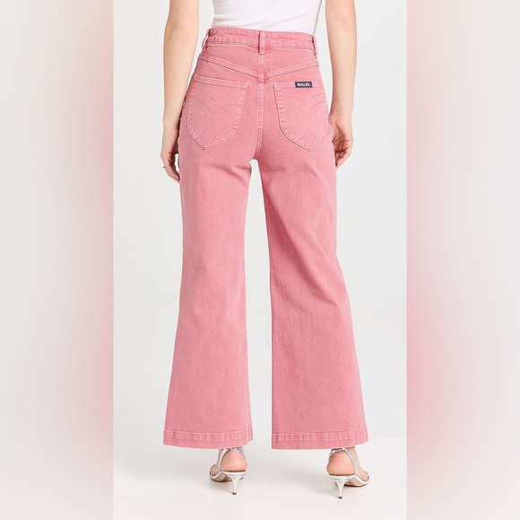 Rollas High Rise Wide Leg Sailor Rose Jean BNWT - Picture 7 of 11